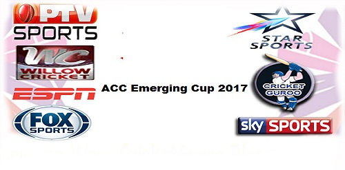 ACC Emerging Cup Live Telecast Tv Channel List