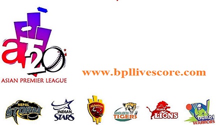 APL T20 Live Score Match Schedule, Fixture Points Table 2017