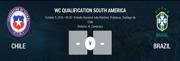 Brazil vs Chile Live World Cup Qualifier Match Result