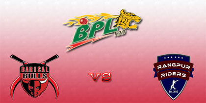 Barisal Bulls vs Rangpur Riders Live Score BPL 4 Dec, 2015