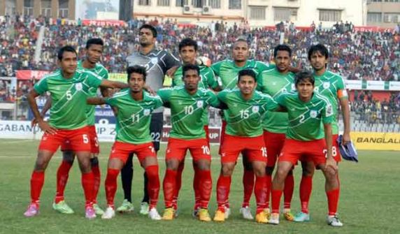 Bangladesh U23 vs Bahrain Football Match on 10 Jan, 2016