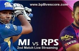 Live MI vs RPS On Sony Six Tv IPL 10 on 6 April, 2017