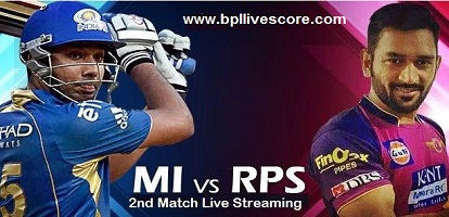 Live MI vs RPS On Sony Six Tv IPL 10 on 6 April, 2017