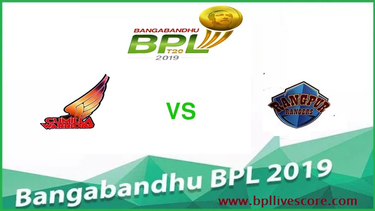 Comilla Warriors vs Rangpur Rangers Live Score