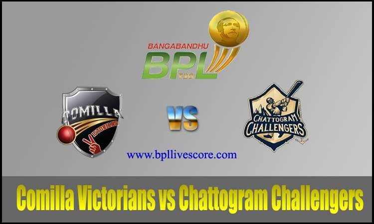 Comilla Victorians vs Chattogram Challengers Today Match