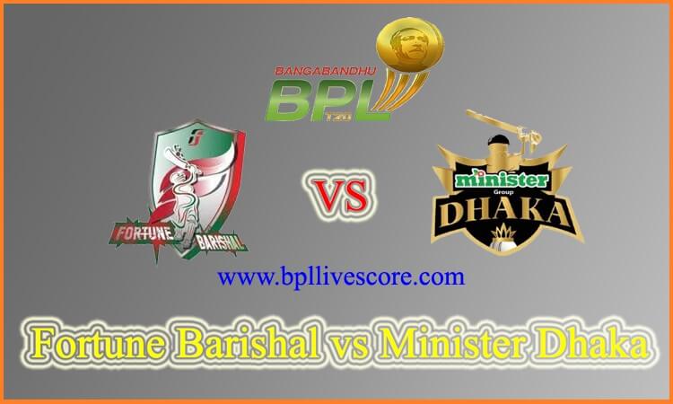 Fortune Barishal vs Minister Dhaka Live Score