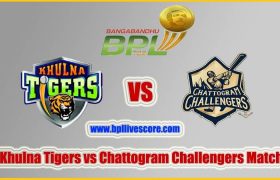 Khulna Tigers vs Chattogram Live Score Today Match BPL
