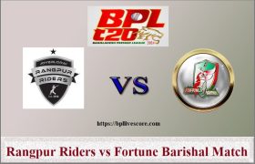 Rangpur Riders vs Fortune Barishal Live Score in BPL 2024